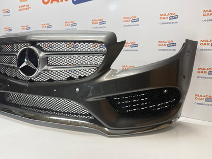 Mercedes-Benz C Class W205 2014-2018 Front Bumper & Grilles in Grey / AMG Line