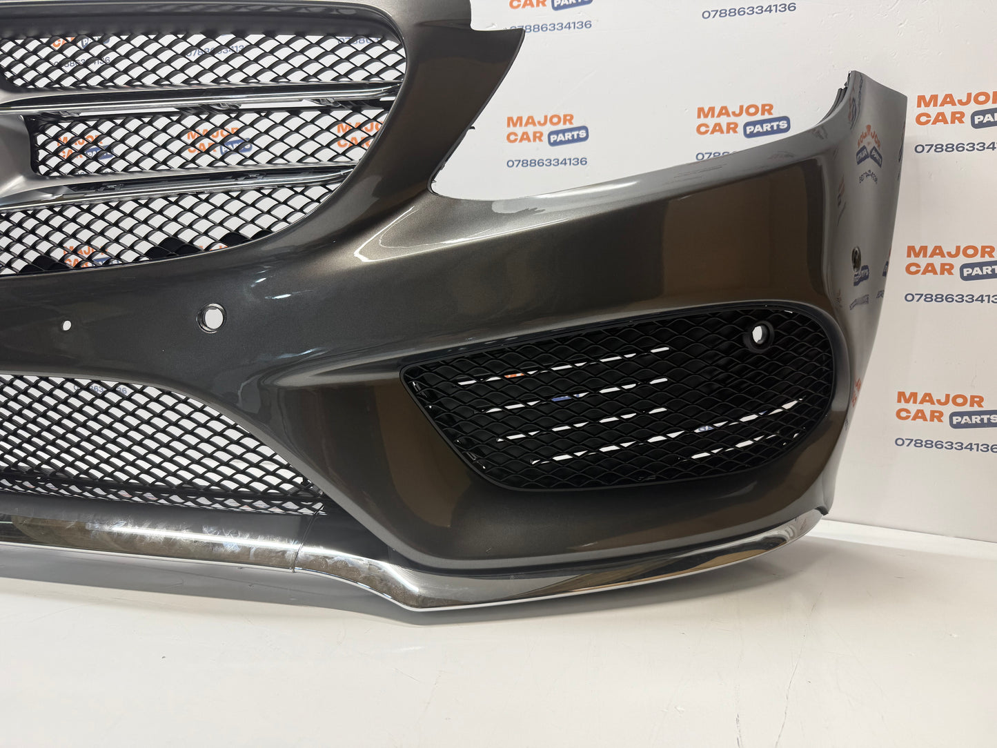 Mercedes-Benz C Class W205 2014-2018 Front Bumper & Grilles in Grey / AMG Line