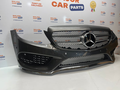 Mercedes-Benz C Class W205 2014-2018 Front Bumper & Grilles in Grey / AMG Line