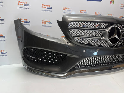 Mercedes-Benz C Class W205 2014-2018 Front Bumper & Grilles in Grey / AMG Line