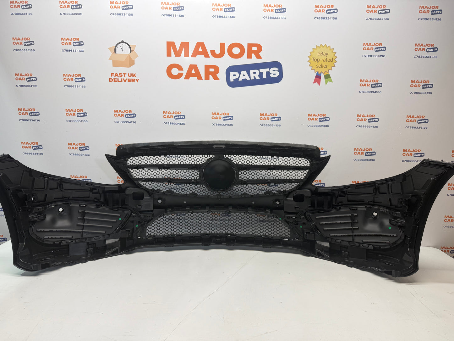 Mercedes-Benz C Class W205 2014-2018 Front Bumper & Grilles in Grey / AMG Line