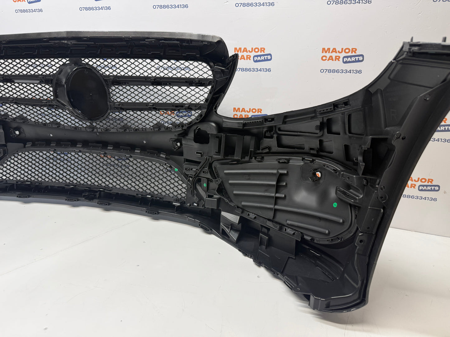Mercedes-Benz C Class W205 2014-2018 Front Bumper & Grilles in Grey / AMG Line