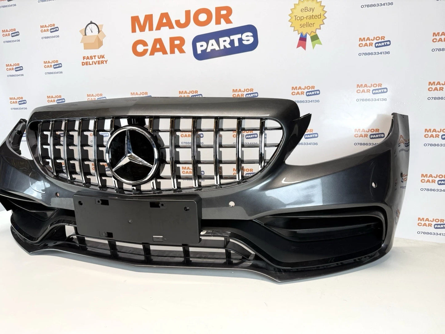 Mercedes-Benz C-Class W205 2019-2021 Front Bumper with GT Grille / C63 Look Grey
