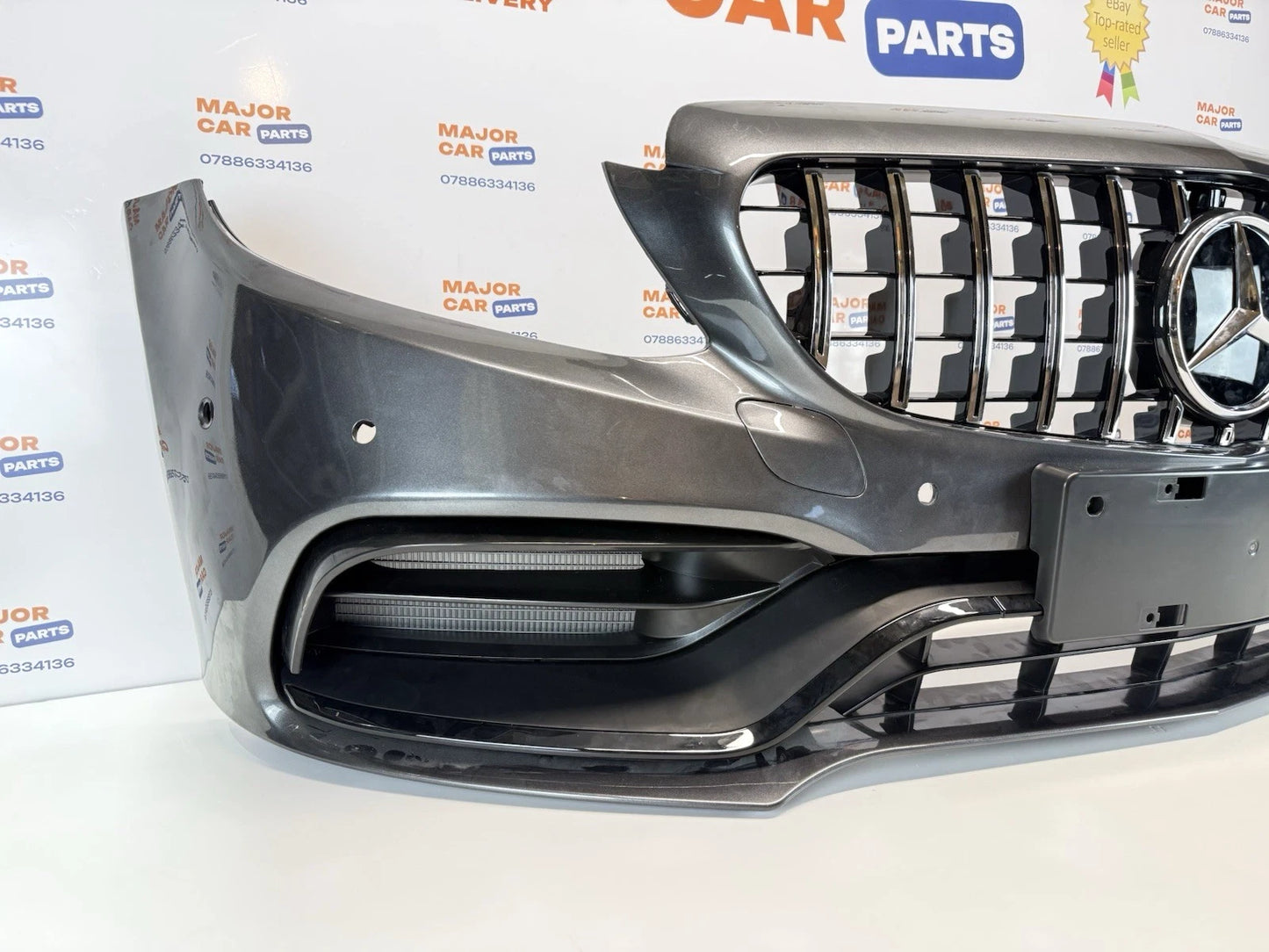 Mercedes-Benz C-Class W205 2019-2021 Front Bumper with GT Grille / C63 Look Grey