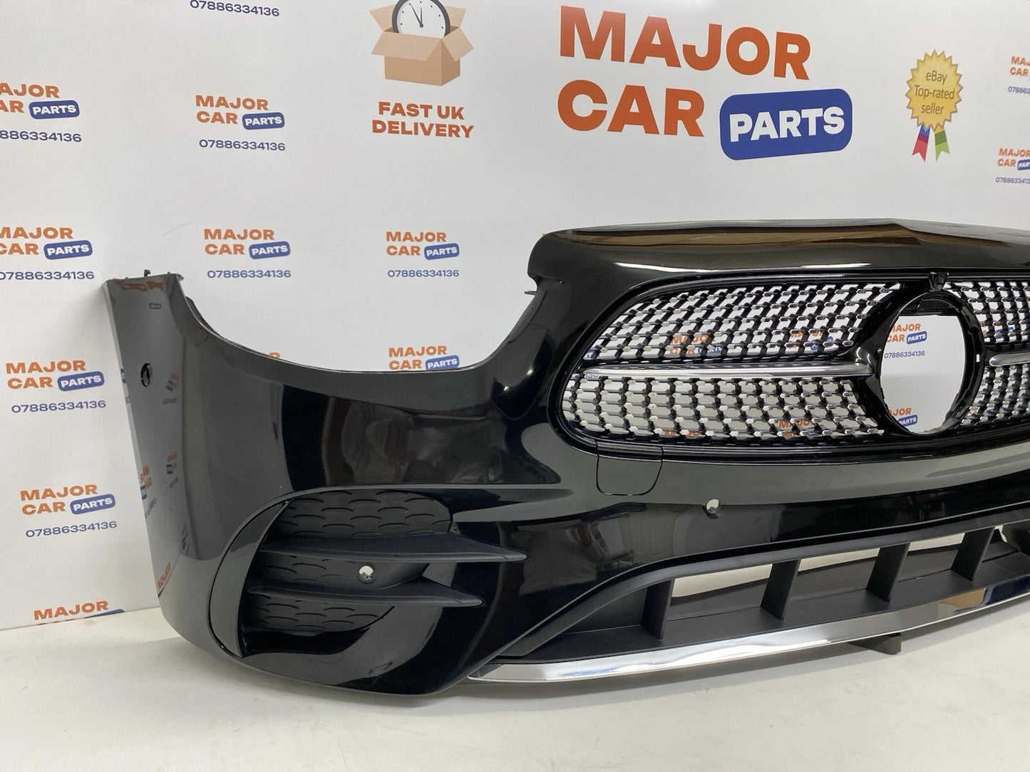 Mercedes-Benz E Class W213 AMG 2021-2024 Front Bumper with Grilles Black / A2138857404