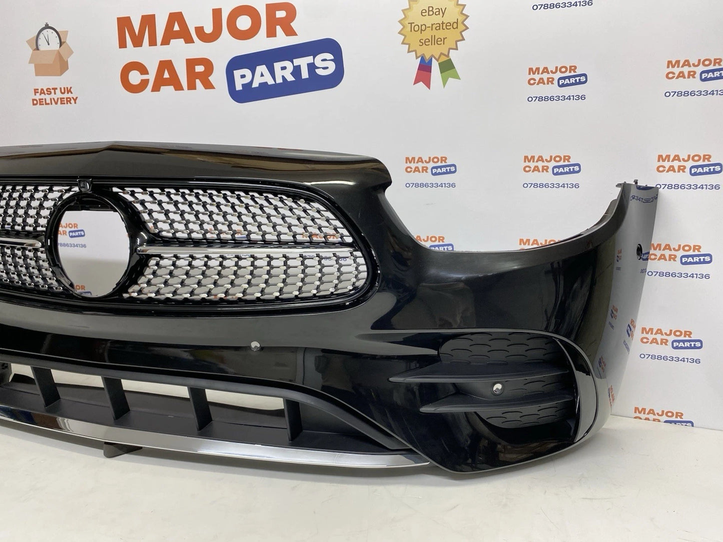 Mercedes-Benz E Class W213 AMG 2021-2024 Front Bumper with Grilles Black / A2138857404