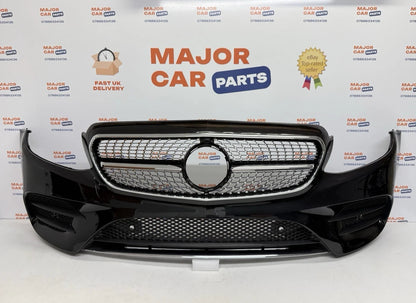 Mercedes-Benz E Class W213 2016-2020 Front Bumper with Grilles / AMG Line Black