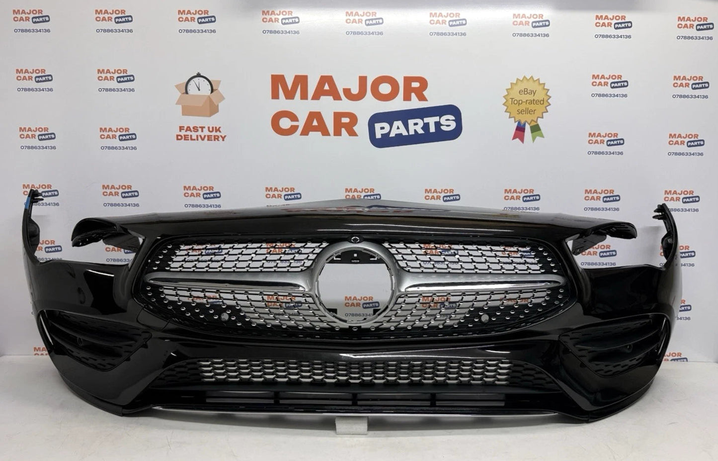 Mercedes-Benz CLA C118 2019-2023 Front Bumper With Grilles / AMG Line / Black