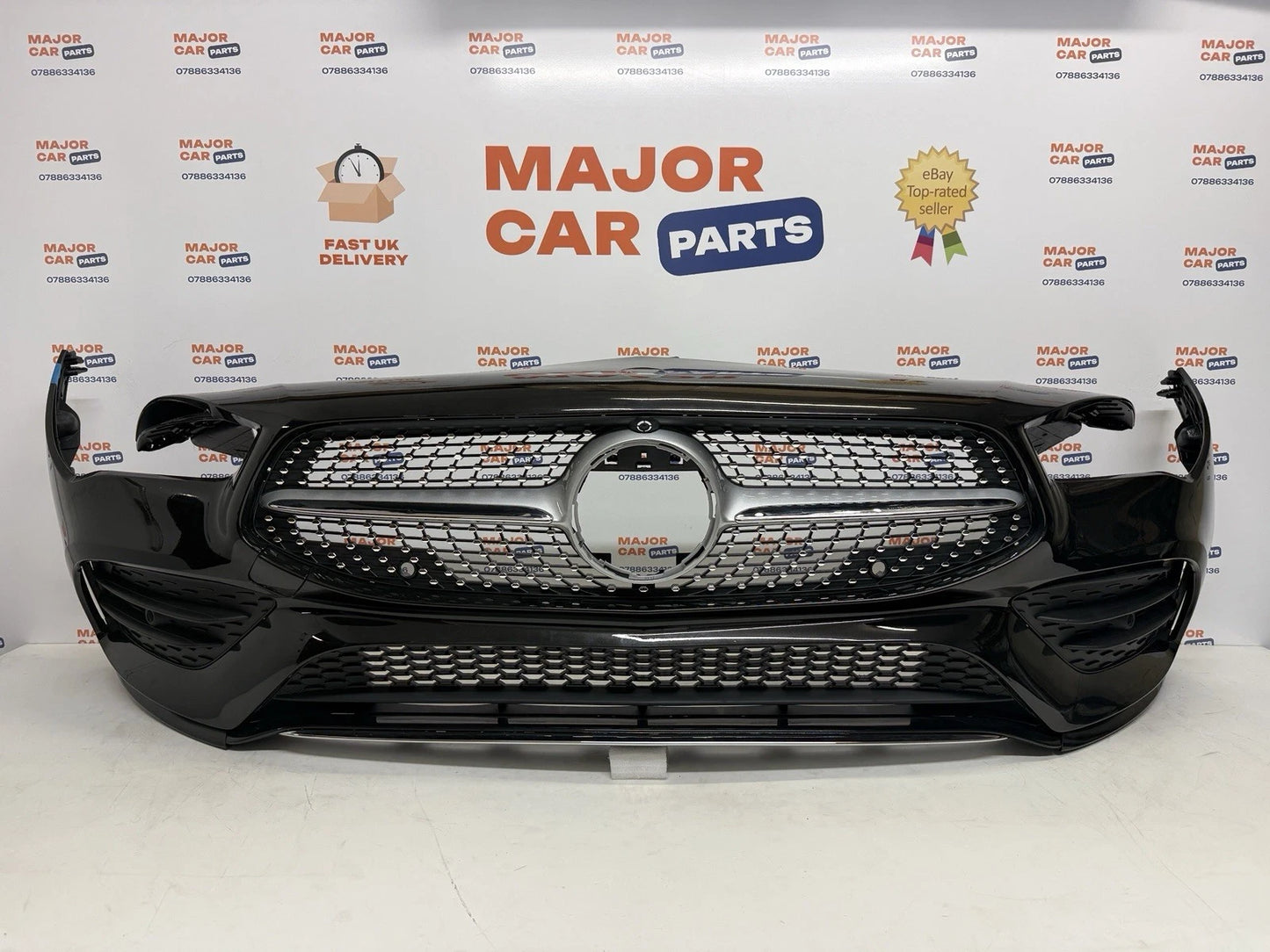 Mercedes-Benz CLA C118 2019-2023 Front Bumper With Grilles / AMG Line / Black