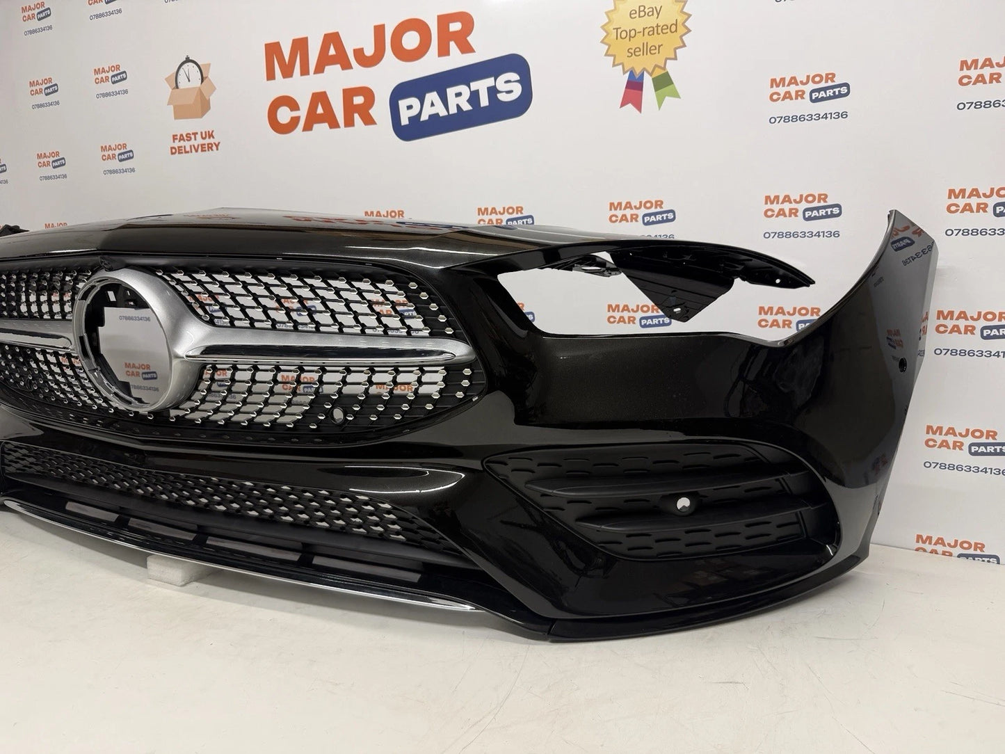 Mercedes-Benz CLA C118 2019-2023 Front Bumper With Grilles / AMG Line / Black