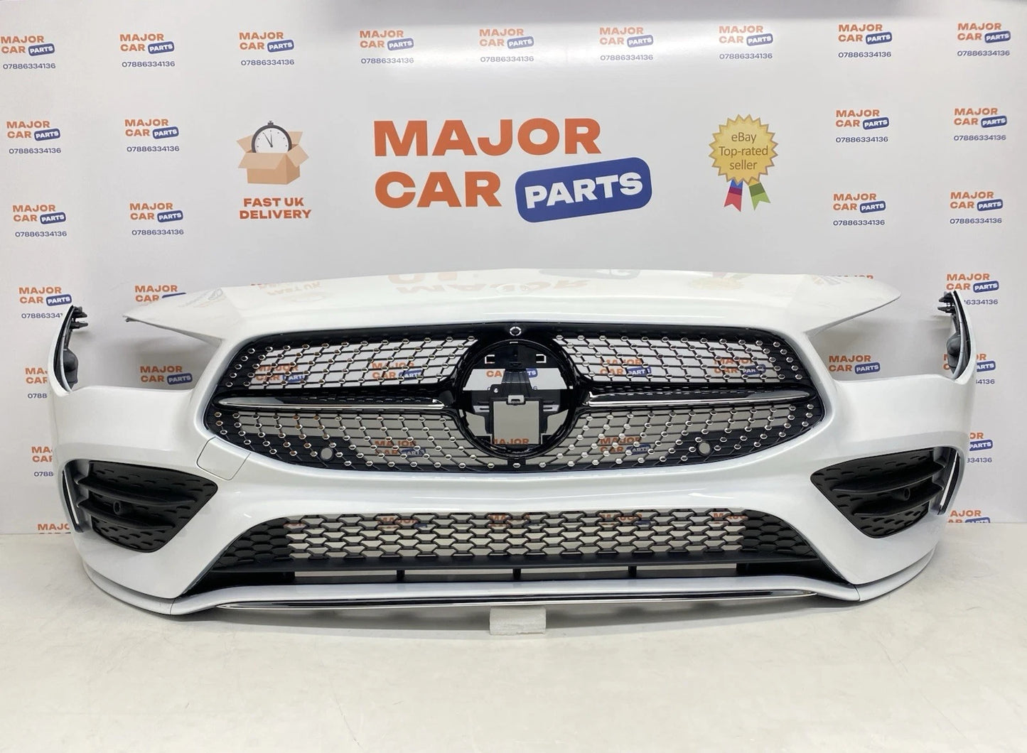 Mercedes-Benz CLA C118 2019 On Front Bumper With Grilles / AMG Line / White
