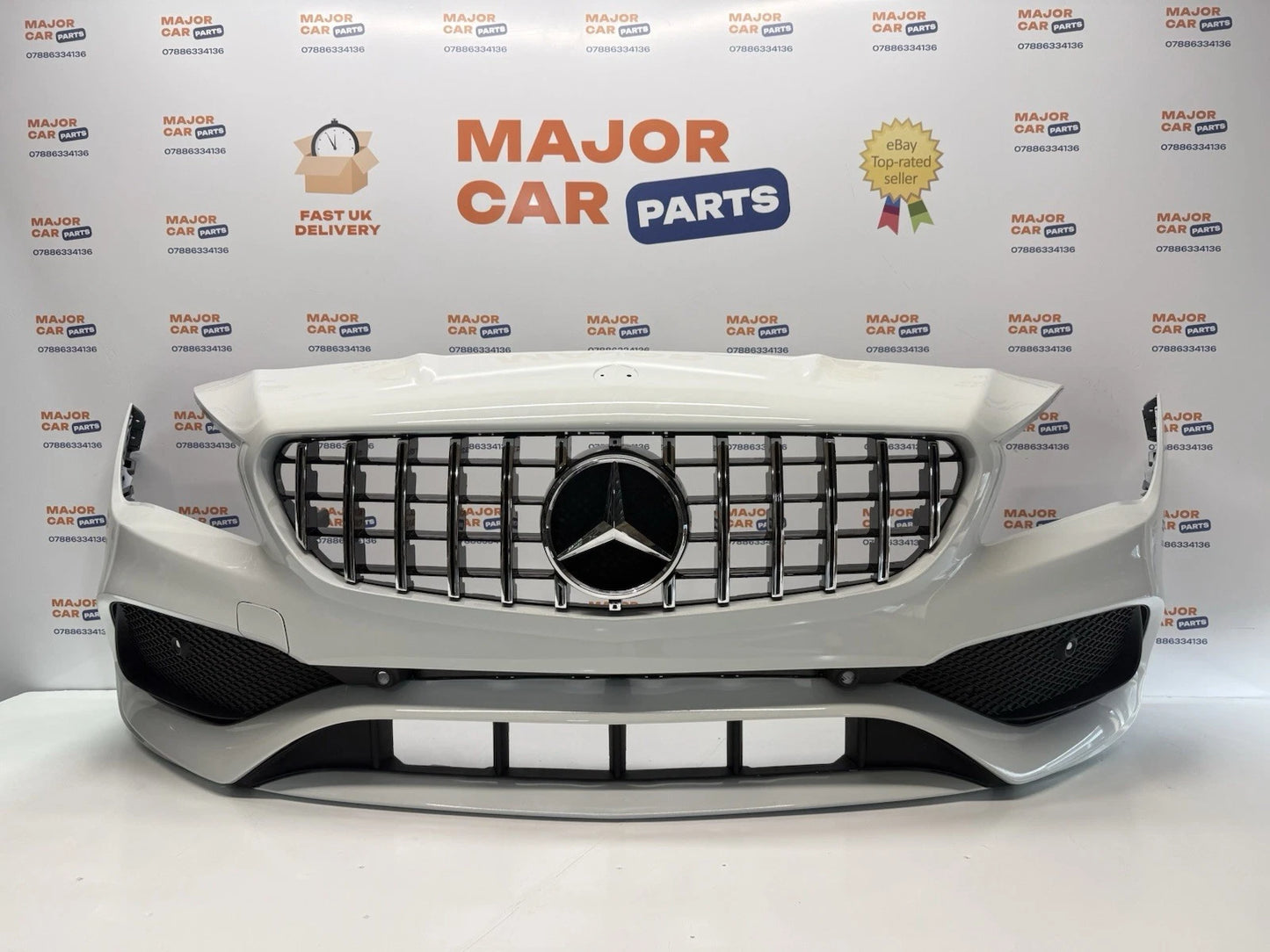 Mercedes-Benz CLA C117 2017-2018 Front Bumper With GT Grille / AMG Line / White