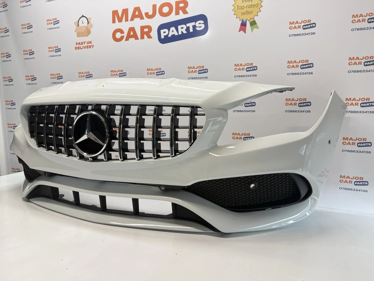 Mercedes-Benz CLA C117 2017-2018 Front Bumper With GT Grille / AMG Line / White