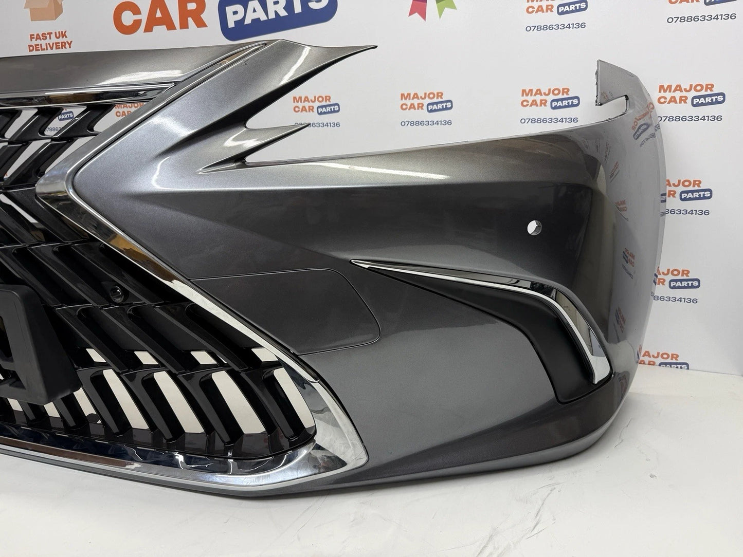 Lexus ES 300h 2022-2024 Complete Front Bumper with Grilles / Grey
