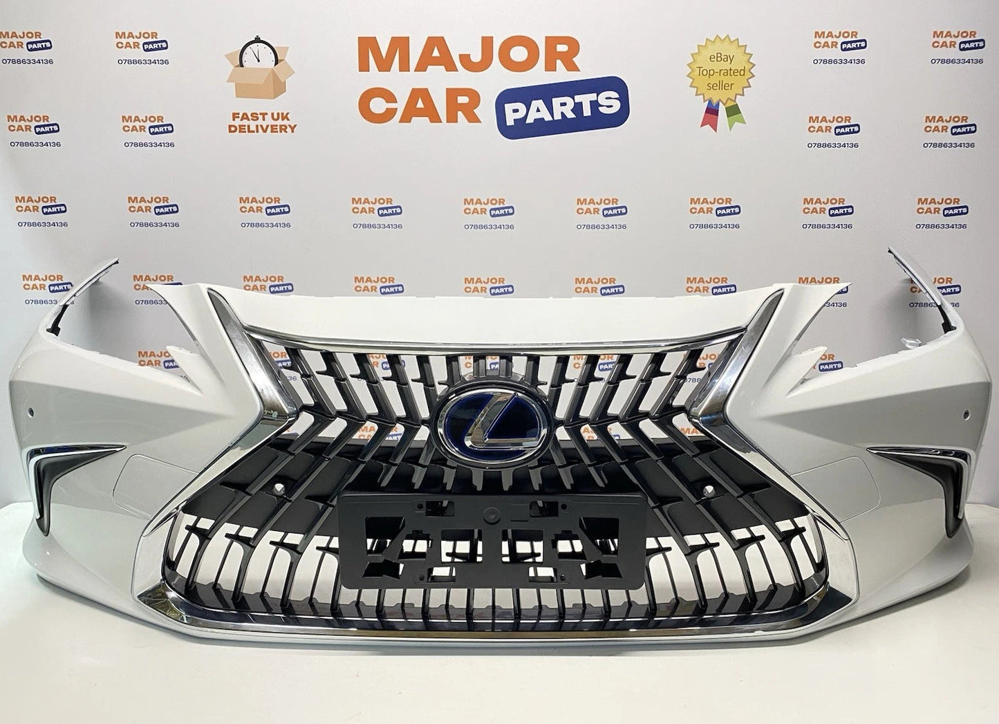 Lexus ES 300h 2022-2024 Front Bumper Assembly with Grilles / White