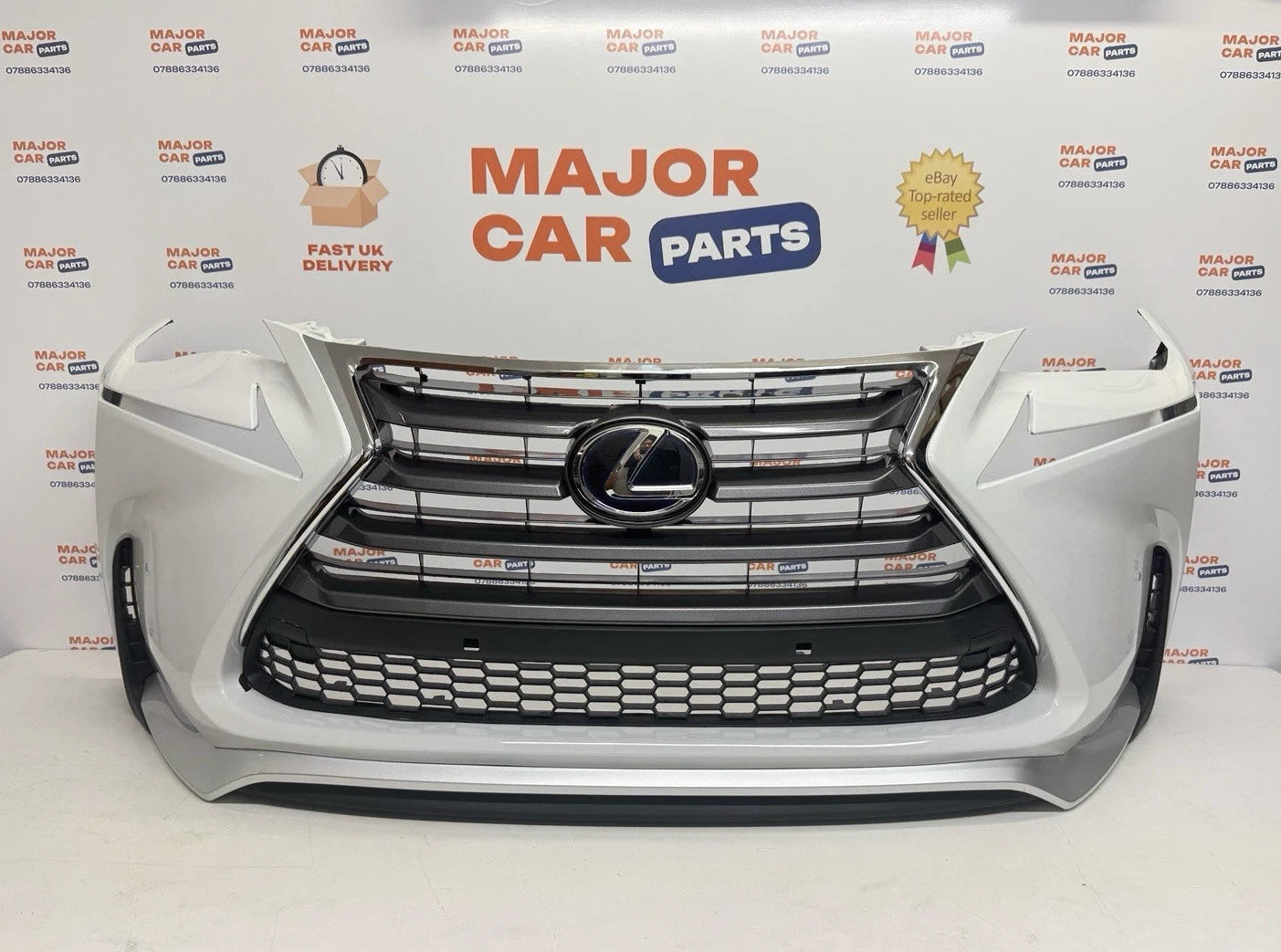 Lexus NX 300h 2014–2017 Front Bumper with Grilles / White