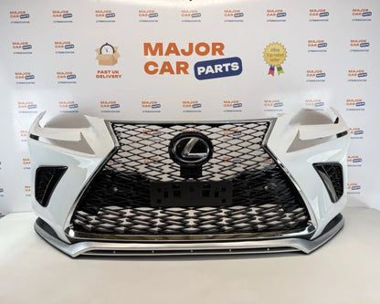 Lexus NX 300h 2018–2022 Front Bumper Complete with Grilles / F Sport / White