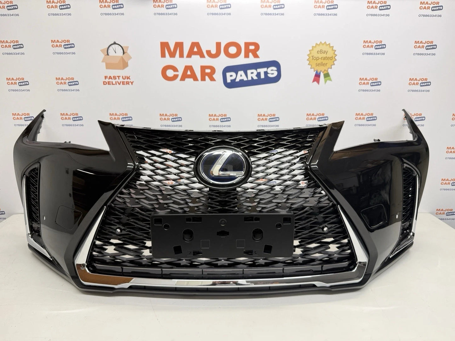 Lexus UX 2019–2024 F Sport Front Bumper With Grilles in Black / 52119-78330