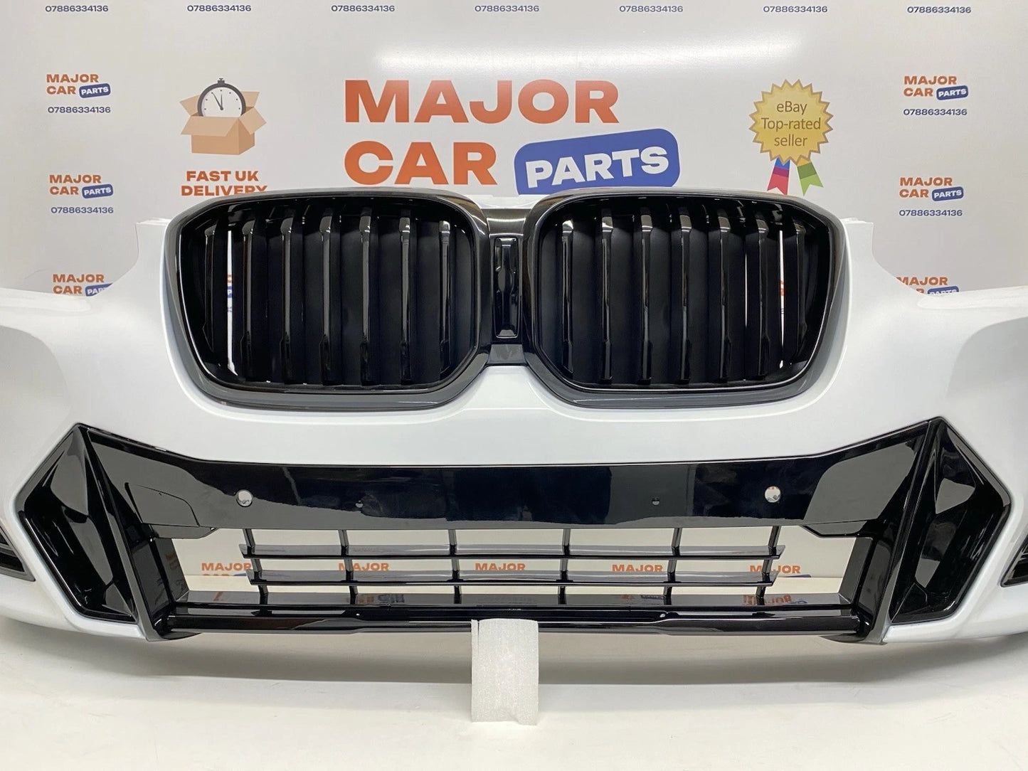 BMW X3 X4 G01 G02 LCI 2022-2023 Front Bumper with Grilles / M-Tek / White