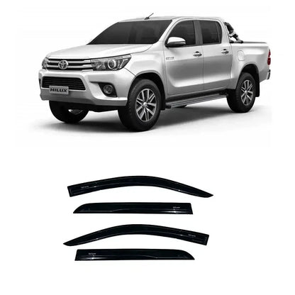Toyota Hilux Revo 2016-2023 Wind Deflectors Rain Guard / 4 Pc