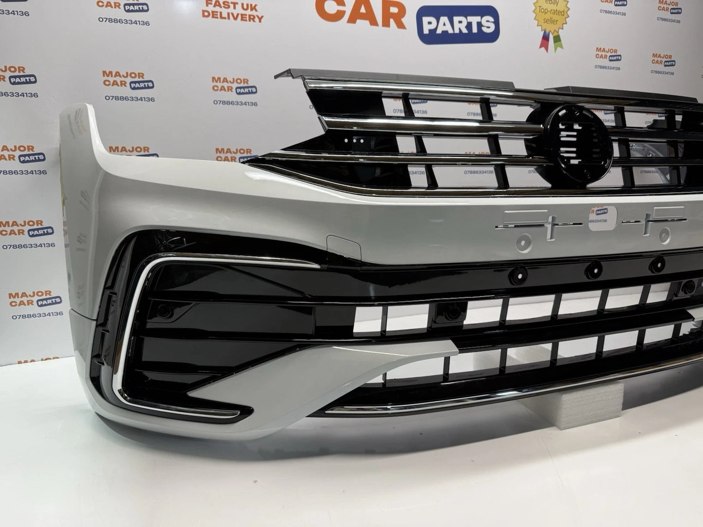 Volkswagen Tiguan R Line 2021 - 2024 Front Bumper Complete with Grilles / White