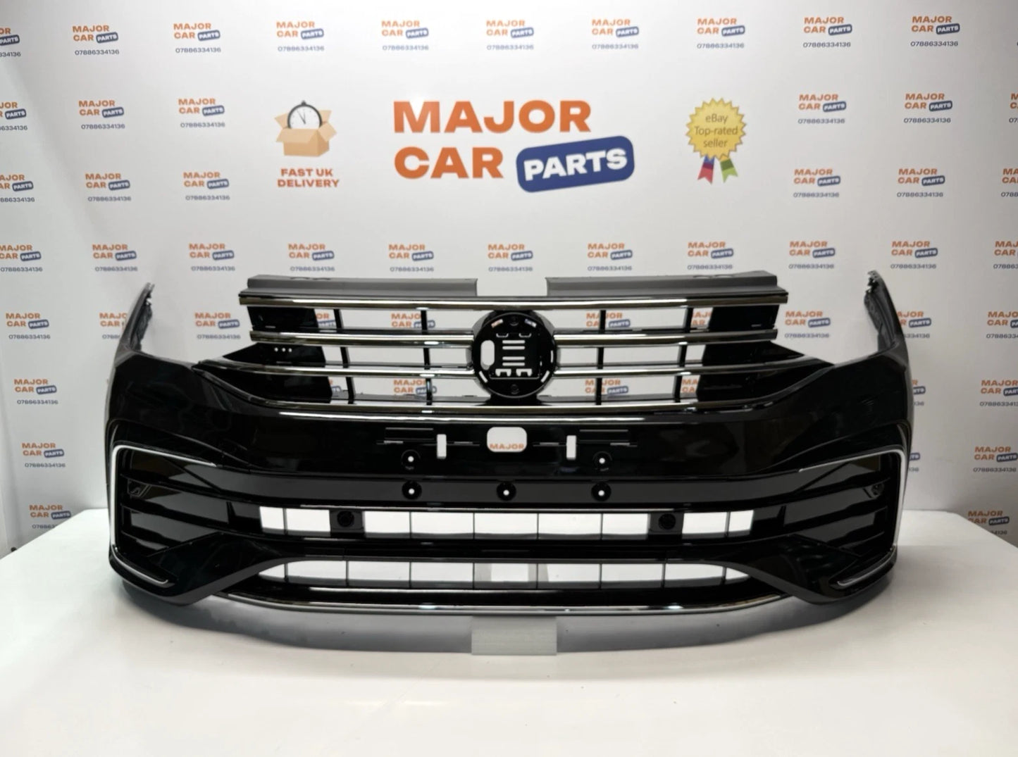 Volkswagen Tiguan R Line 2021 - 2024 Front Bumper Complete with Grilles / Black