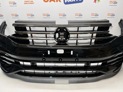 Volkswagen Tiguan R Line 2021 - 2024 Front Bumper Complete with Grilles / Black