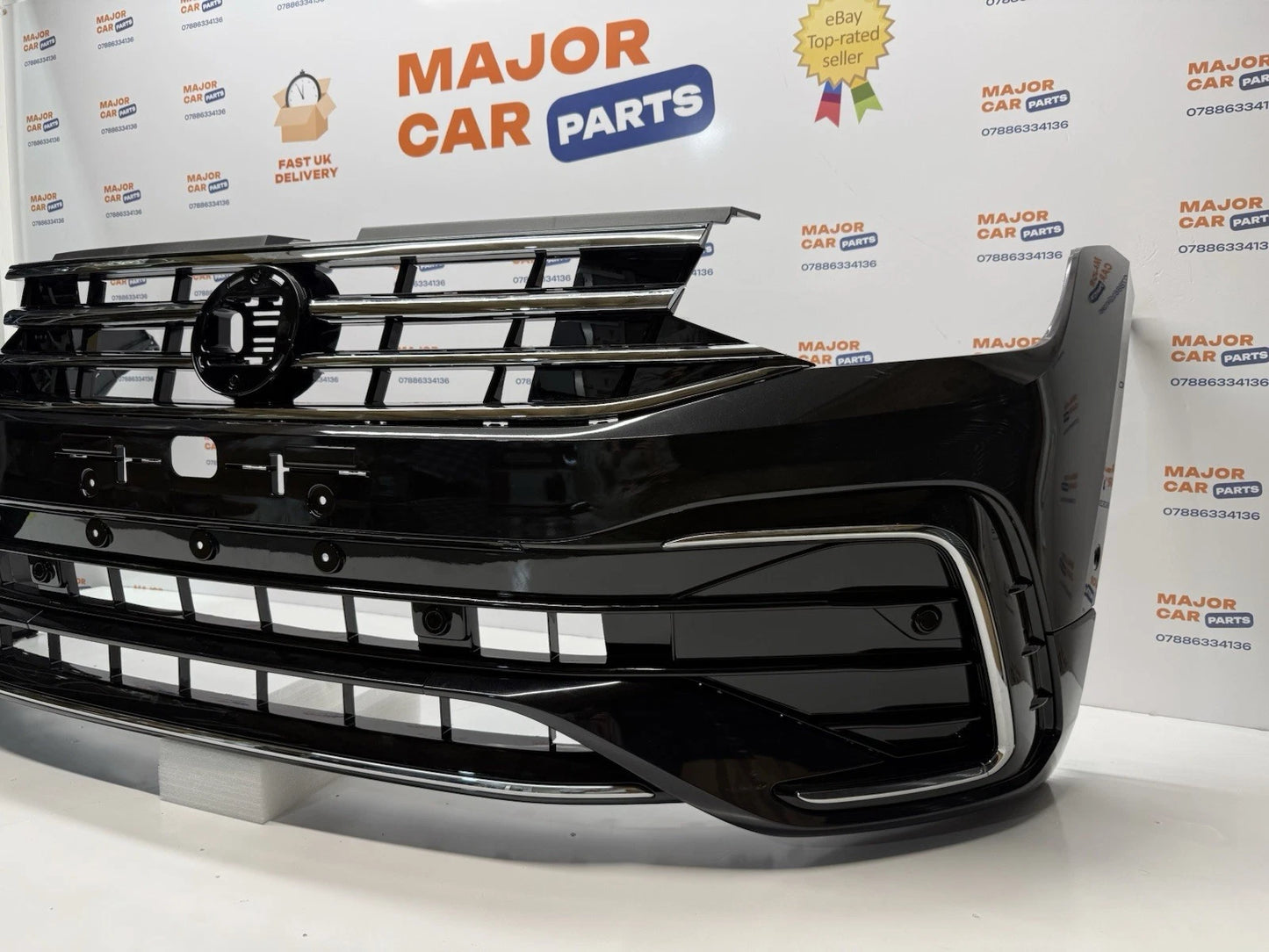 Volkswagen Tiguan R Line 2021 - 2024 Front Bumper Complete with Grilles / Black