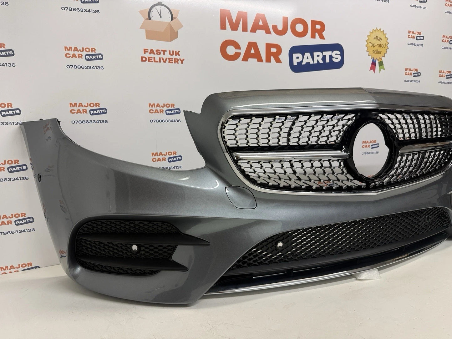 Mercedes Benz E Class W213 2016-2020 Front Bumper AMG Line with Grilles / Grey