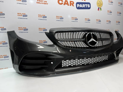 Mercedes-Benz C Class W205 2019-2021 Complete Front Bumper & Grilles / AMG Line