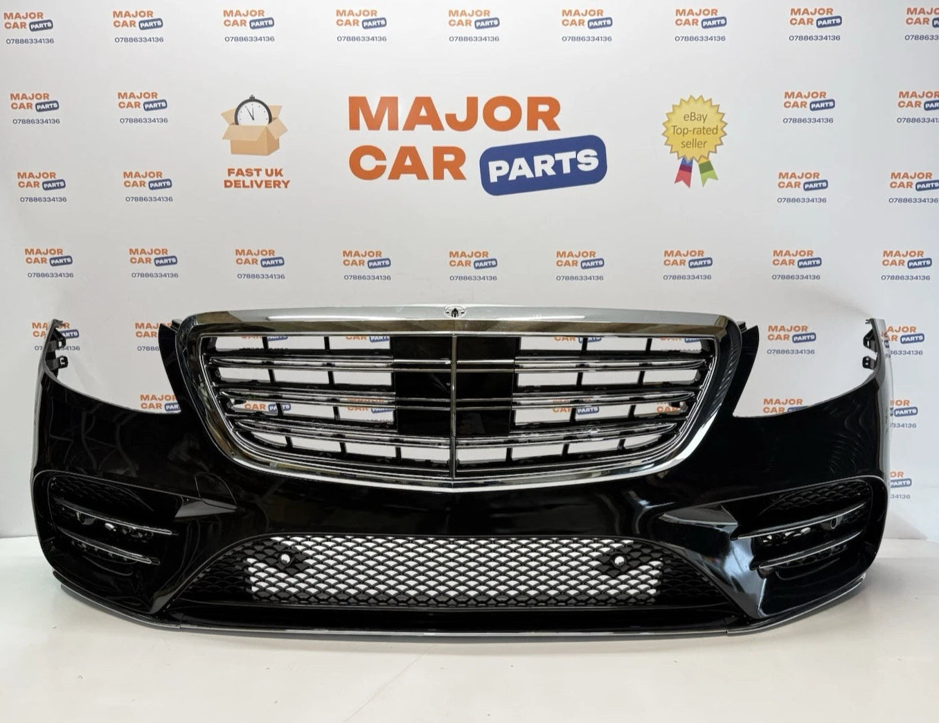 Mercedes-Benz S Class W222 2018-2020 Complete Front Bumper with Grilles / AMG