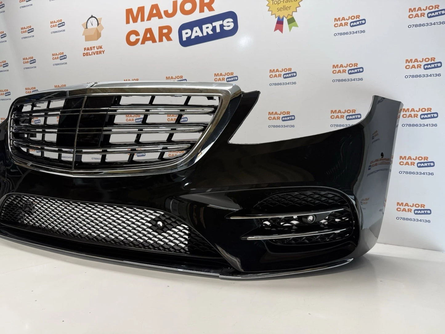 Mercedes-Benz S Class W222 2018-2020 Complete Front Bumper with Grilles / AMG