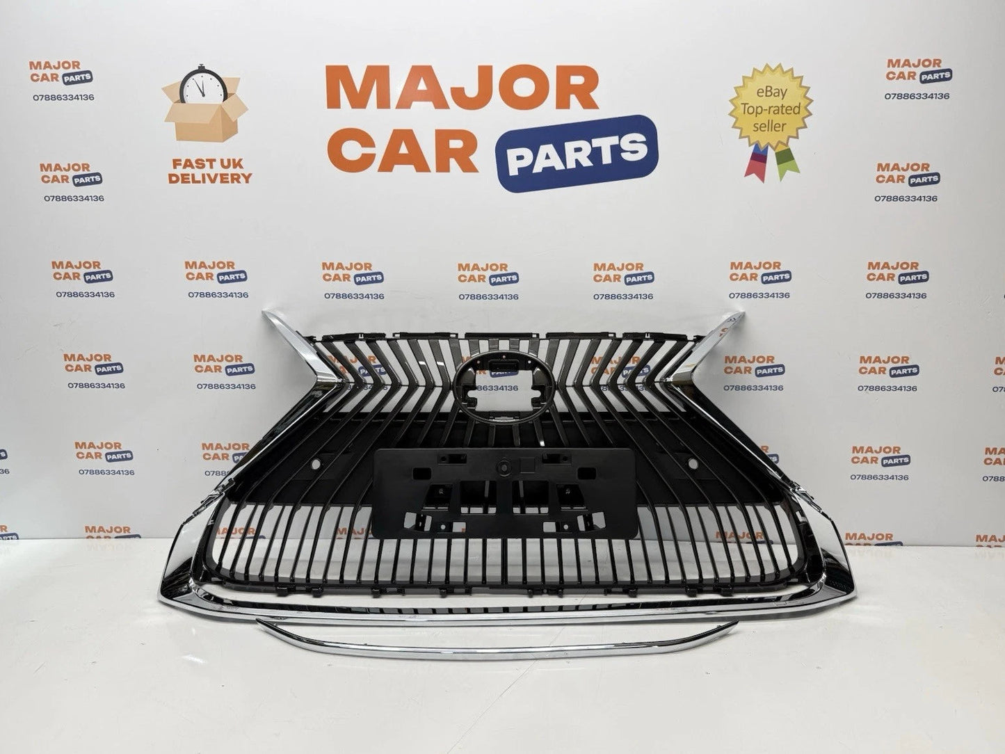 Lexus ES 300h 2019-2021 Front Bumper Radiator Grille and Chrome Trims