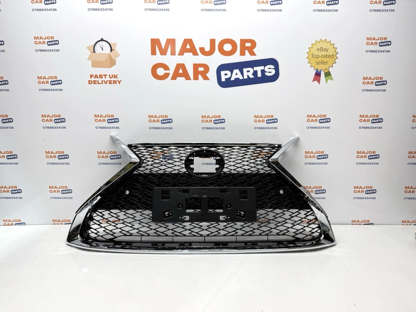 Lexus ES 300h 2019-2024 Front Bumper F Sport Radiator Grille and Chrome Trims
