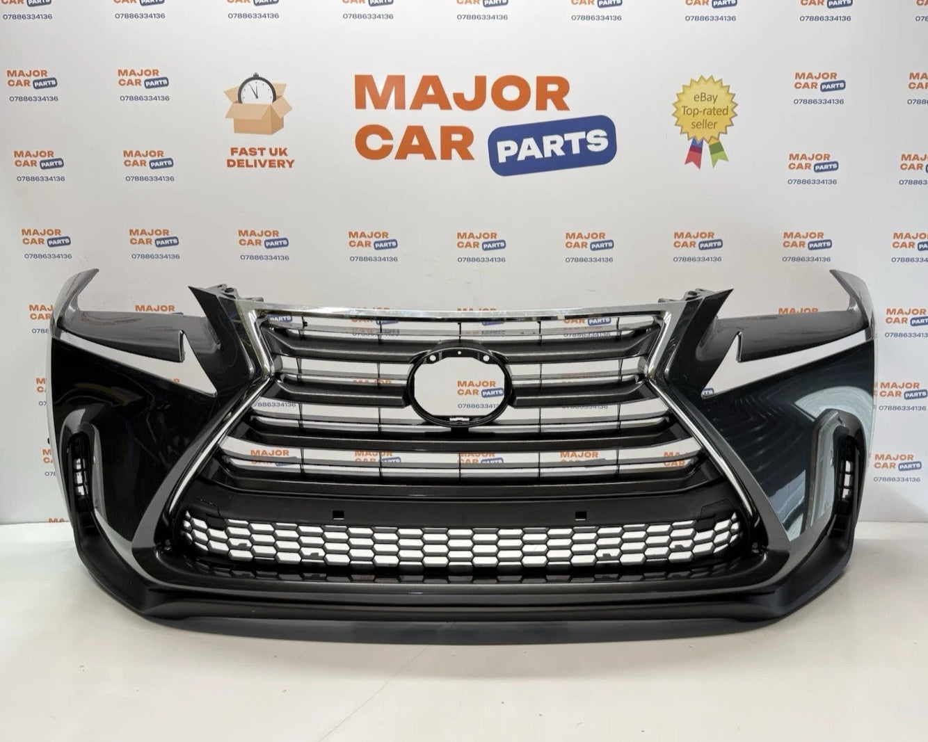 Lexus NX 300h 2015-2017 Complete Front Bumper with Grilles / Grey