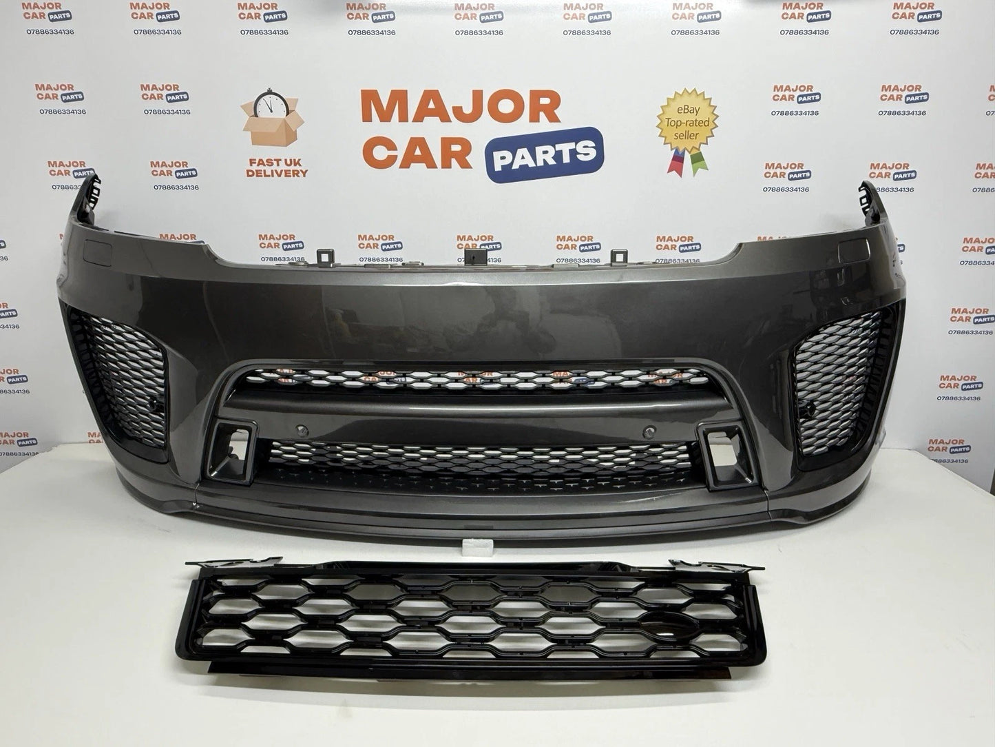 Range Rover Sport L494 2018-2022 Front Bumper With Grilles SVR Style  / Facelift