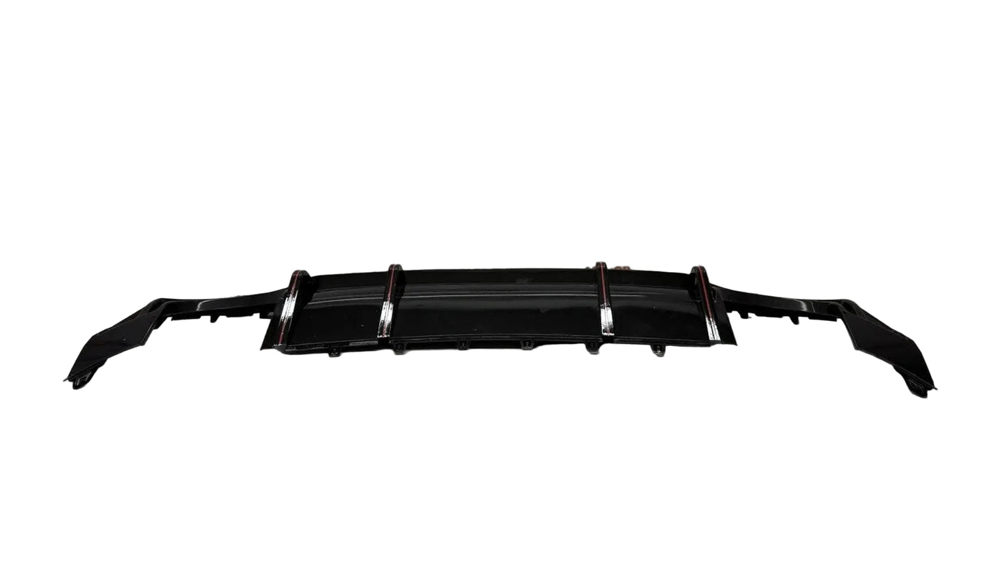 Audi A3 2020-2024 Rear Bumper Diffuser  Hatchback RS3 Look Upgrade Gloss Black