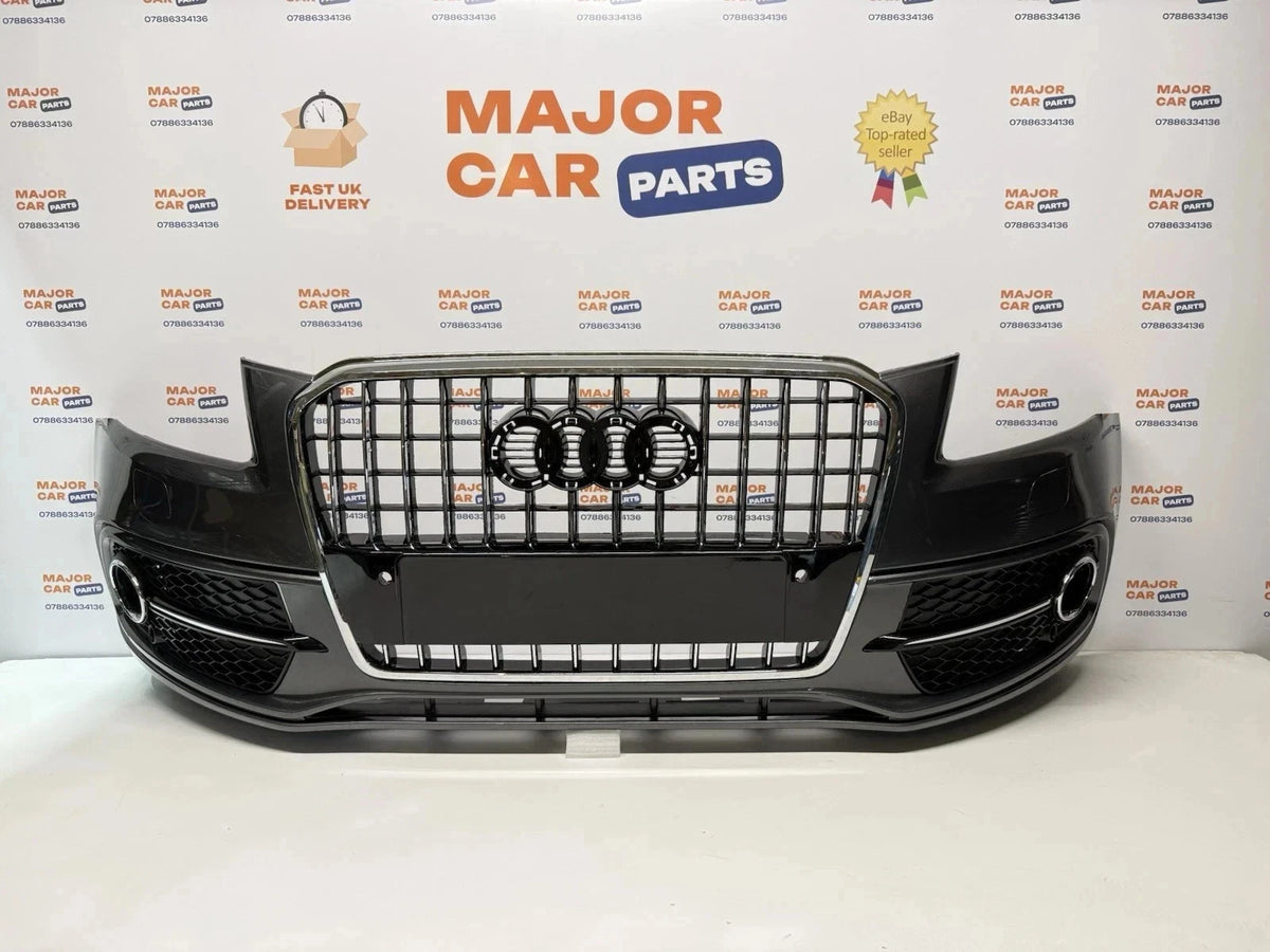 Audi Q5 8R S Line 2013-2016 Complete Front Bumper With Grilles / Grey