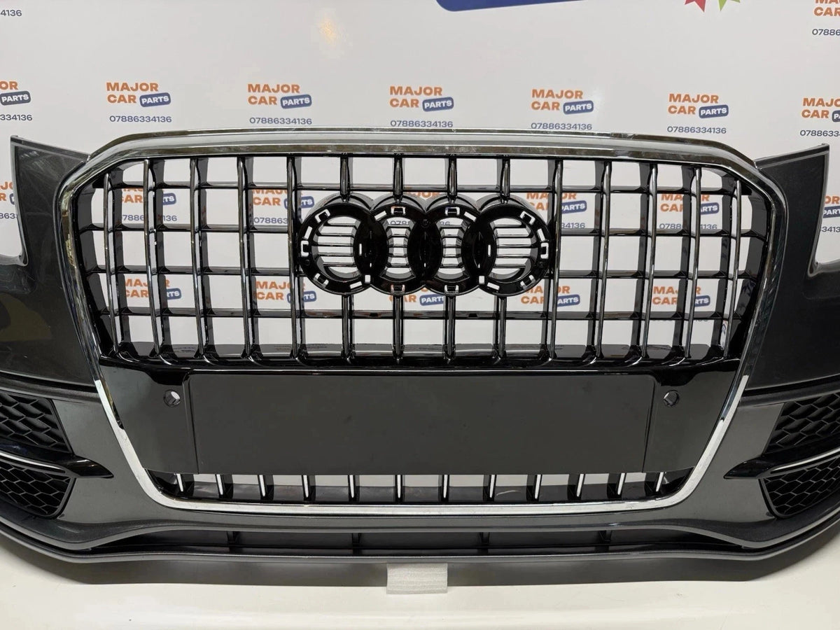 Audi Q5 8R S Line 2013-2016 Complete Front Bumper With Grilles / Grey