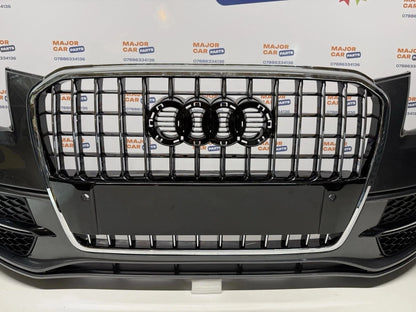 Audi Q5 8R S Line 2013-2016 Complete Front Bumper With Grilles / Grey
