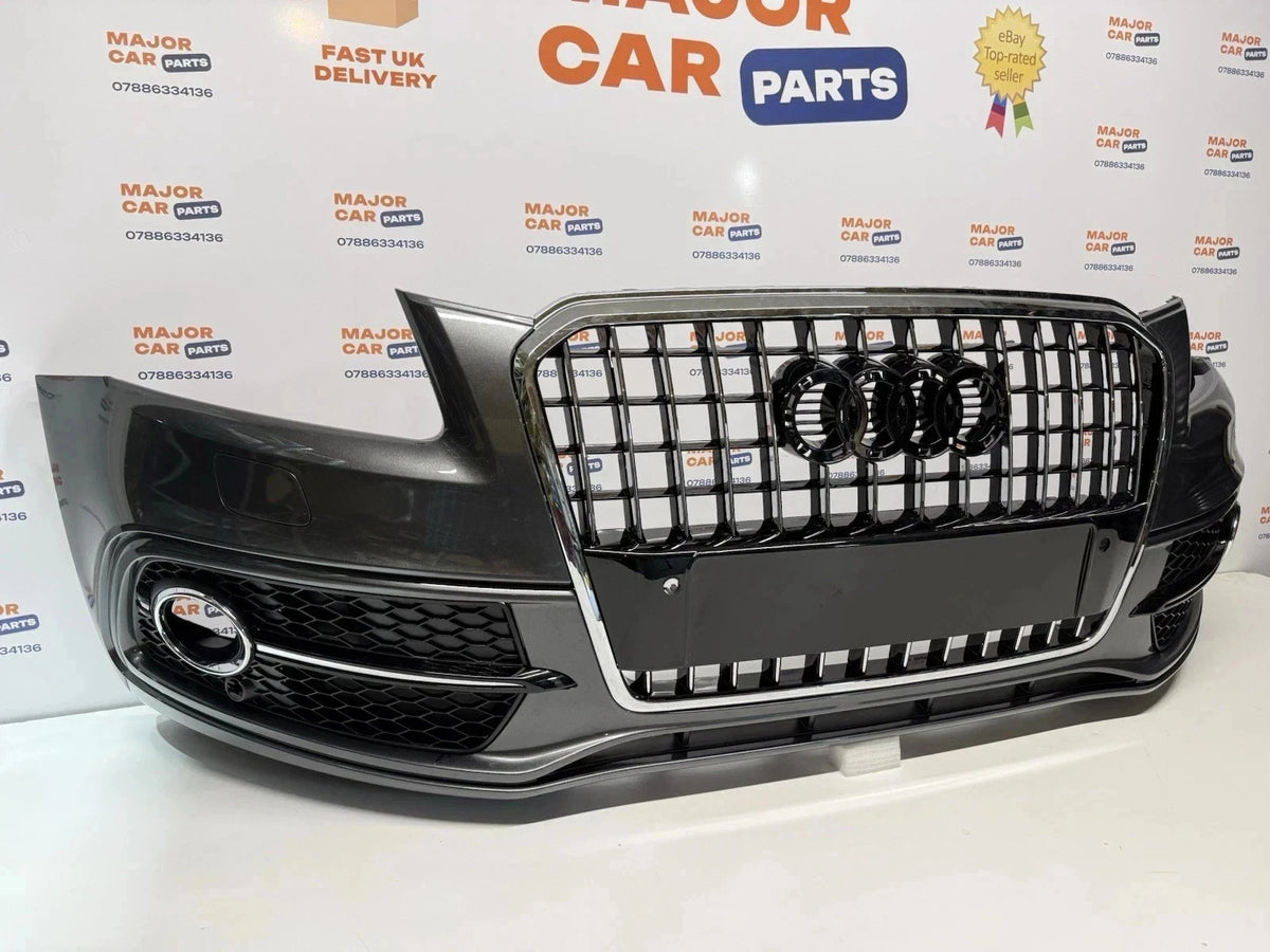 Audi Q5 8R S Line 2013-2016 Complete Front Bumper With Grilles / Grey