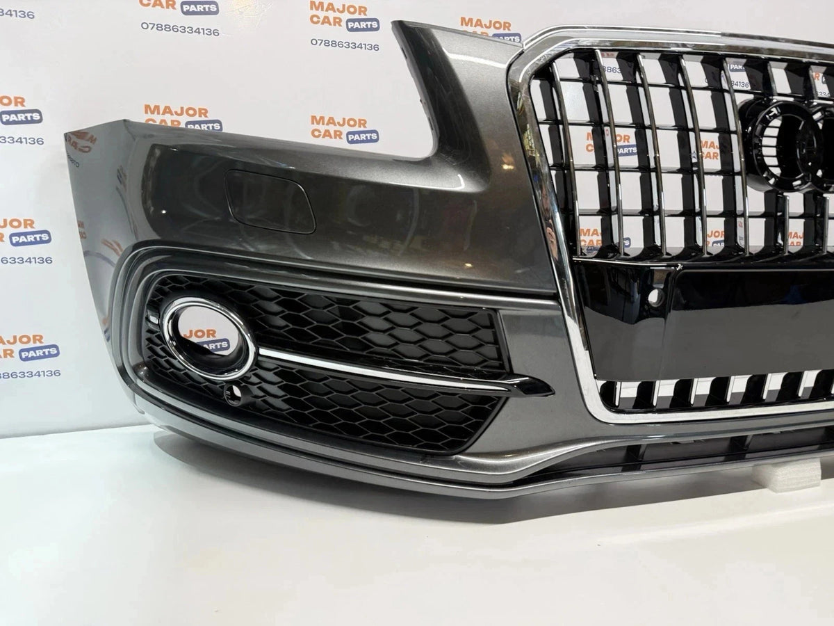 Audi Q5 8R S Line 2013-2016 Complete Front Bumper With Grilles / Grey