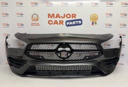 Mercedes-Benz CLA C118 2019-2023 Front Bumper With Grilles / AMG Line / Grey