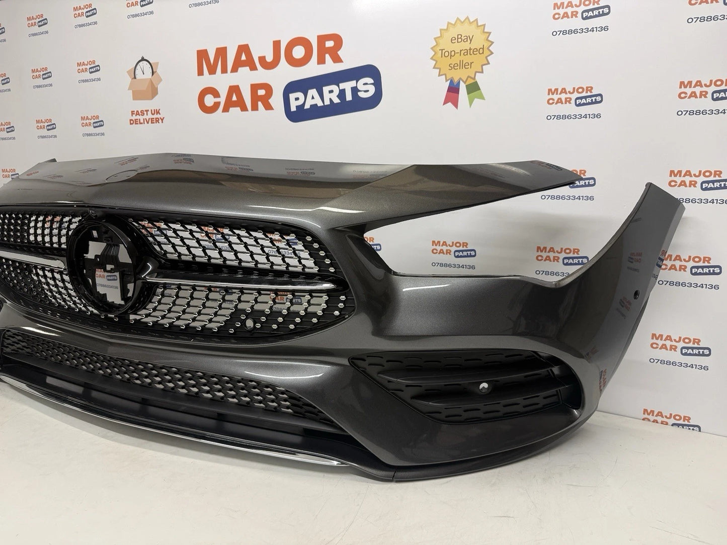 Mercedes-Benz CLA C118 2019-2023 Front Bumper With Grilles / AMG Line / Grey