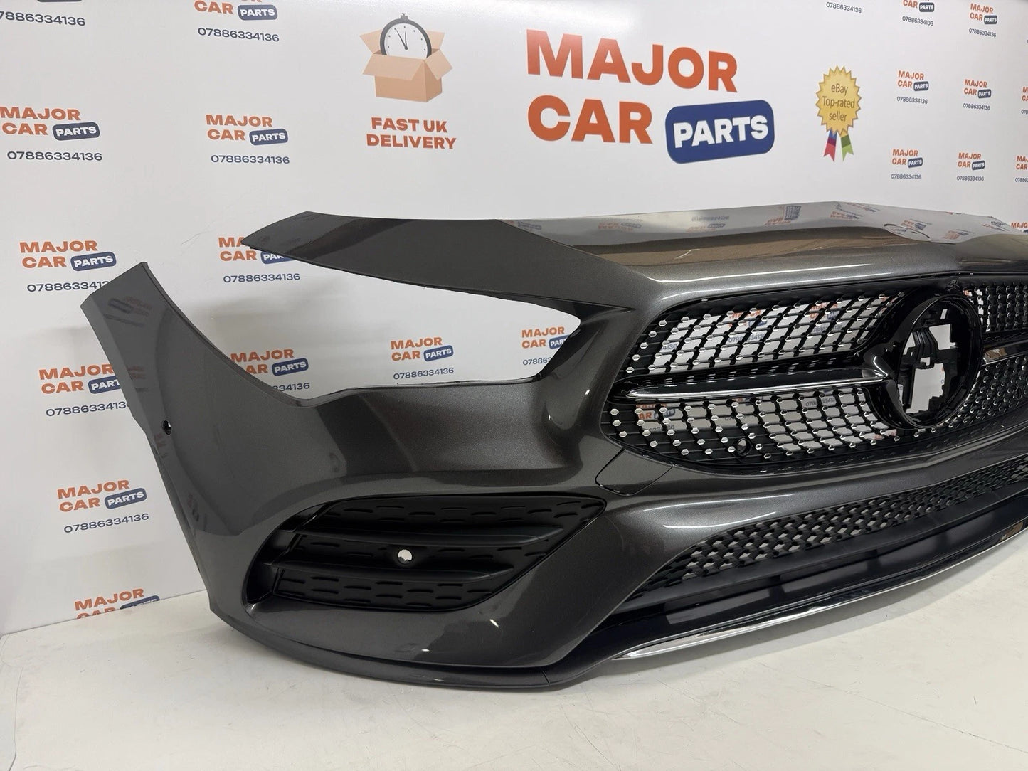Mercedes-Benz CLA C118 2019-2023 Front Bumper With Grilles / AMG Line / Grey
