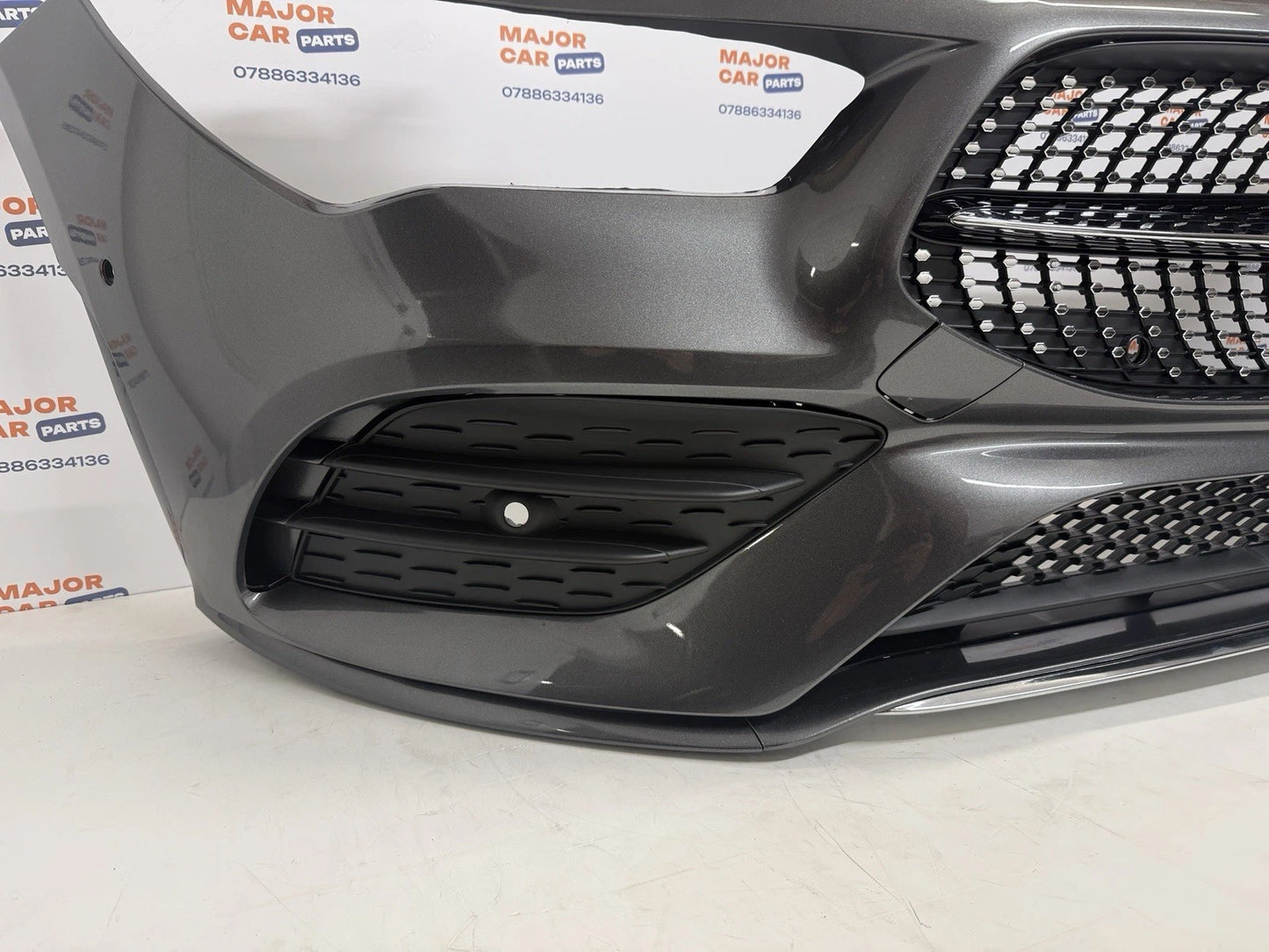 Mercedes-Benz CLA C118 2019-2023 Front Bumper With Grilles / AMG Line / Grey
