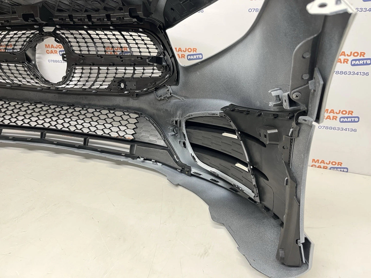 Mercedes Benz A Class W177 2019-2022 AMG Front Bumper with Grilles / White