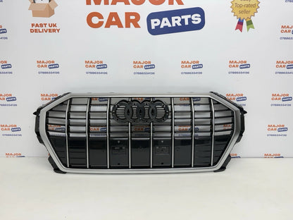 Audi Q5 S-Line MK2 2019-2024 Front Bumper Grille with Silver Chrome / 83A853651B