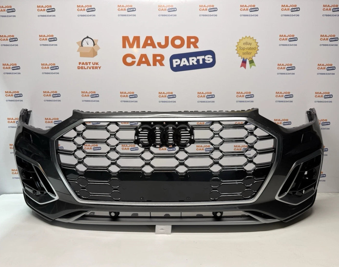 Audi Q5 S Line 2021-2024 Complete Front Bumper With Grilles