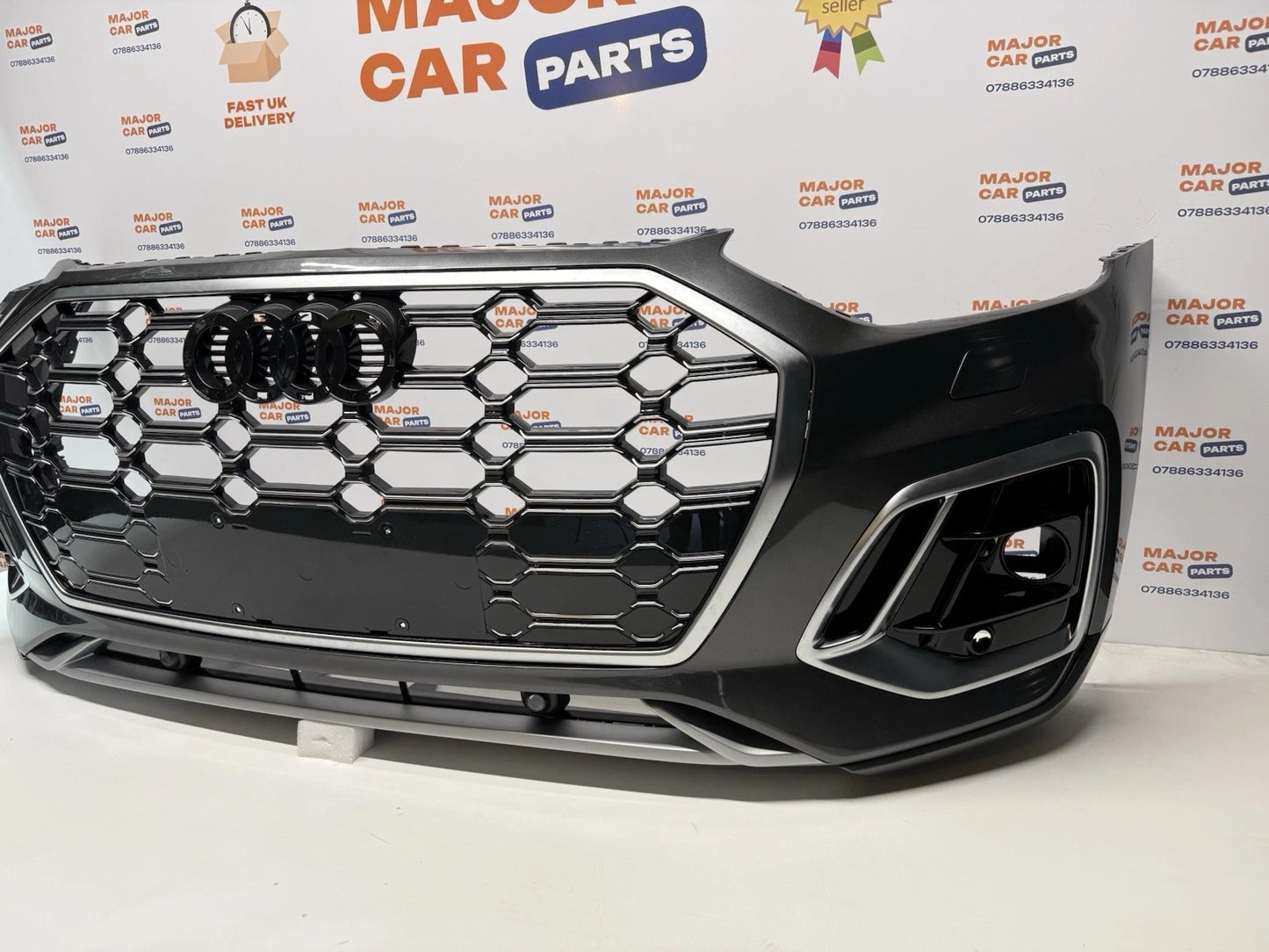 Audi Q5 S Line 2021-2024 Complete Front Bumper With Grilles